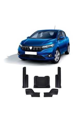 Dacia Sandero Stepway Uyumlu 2021 Ve Üzeri Abs Halı Koruma İç Kenar Plastiği 5 Parça