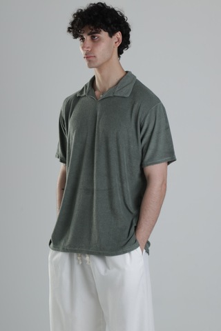 Cocopelli Yazlık Havlu Kumas T-shirt Coc1838 Haki