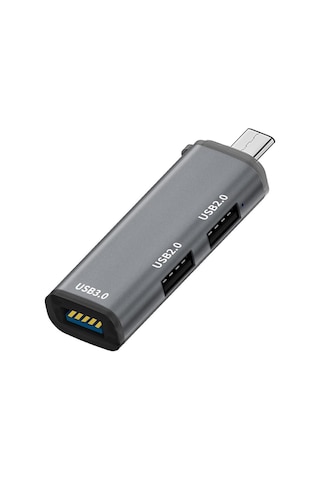 Apera BN10 Macbook ve Android İçin 3in1 Alüminyum Type-C to Adaptör