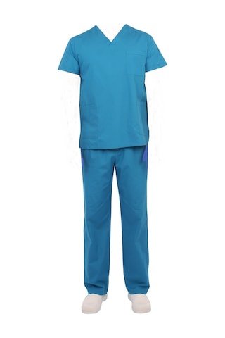 Doktor Erkek Koyu Mavi Forma Cerrahi Yaka Takım Uniforma