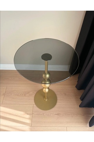Galaxy Model Maat Gold Metal Yan Sehpa Temperli Cam Füme