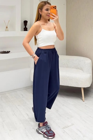 Fiolin Soft Touch Modal Kumaş Şalvar Pantolon Lacivert