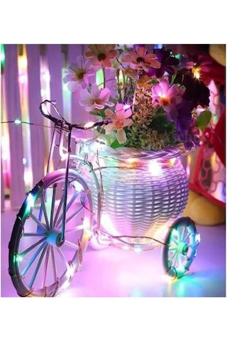 Ev Balkon Ve Parti İçin 5 Metre Renkli Kumandalı Usb Peri Led 8 Modlu Animasyonlu Yılbaşı Süsü Işık Renkli