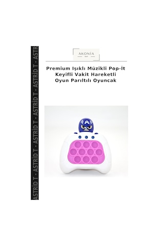 Premium Işıklı Müzikli Pop-it Keyifli Vakit Hareketli Oyun Parıltılı Oyuncak