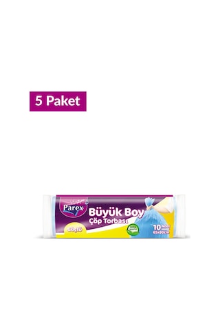 Güçlü Çöp Torbası Büyük Boy 10'lu 65 X 80 Cm 5 Paket