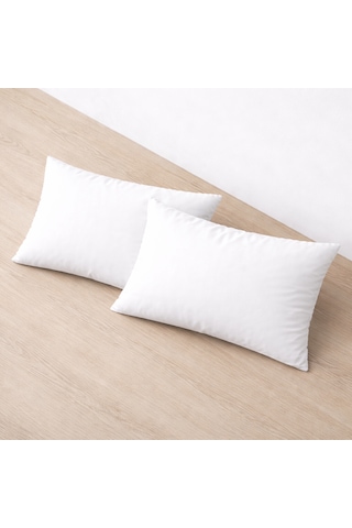 Tela Kumaş 2’li Dekoratif Beyaz Renk Kırlent İçi Dolgu Yastığı 40 x 60 CM 500 GR