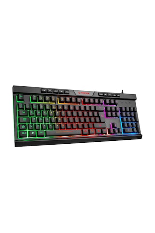 Rampage BYGAME-K2 Rainbow Aydınlatmalı Multimedia Oyuncu Klavye