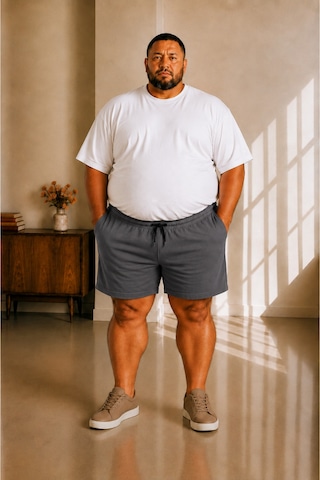 Sngl Tekstil Erkek Büyük Beden Şort 3xl 4xl 5xl 6xl 7xl 8xl 9xl Gri Füme