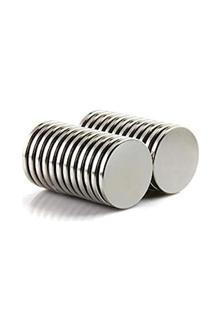 10 Adet 20x2 Mm Yuvarlak Güçlü Neodyum Mıknatıs Çap 20 Mm Kalınlık 2 Mm