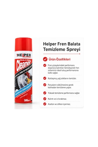 Helper Fren Balata Temizleme Spreyi 500 Ml 65 Çap Teneke