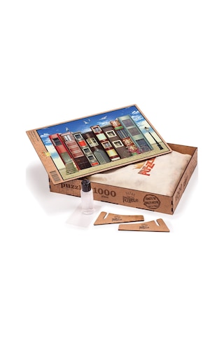 King Of Puzzle Kitap Sokağı Ahşap Puzzle 1000 Parça