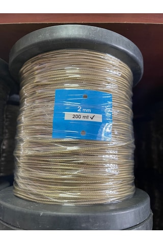 Pvc İzoleli Çelik Tel Halat 2 MM 200 Metre Pvc İzoleli Çelik Tel Halat 2 MM 200 Metre