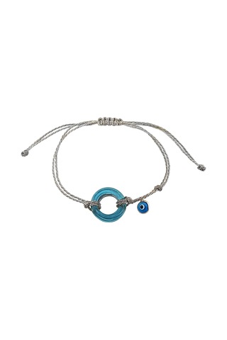 El Yapımı Cam Gümüş Nazarlı Bileklik N11.11720