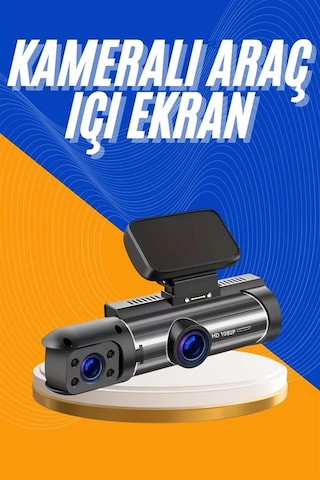 Gld-spt- Araç Kamerası Black Box Çift Kameralı Ekranlı Full Hd Sürüş Kamerası