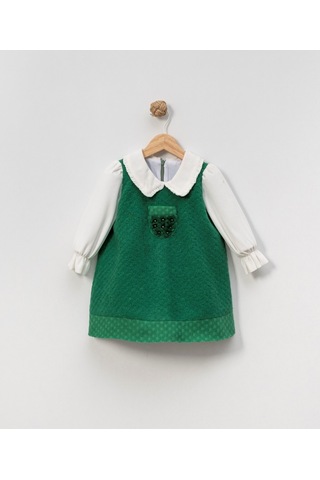 Xo Kids Kız Çocuk Elbise 1-4 Yaş 2830 Yeşil