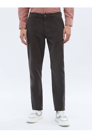 Gri Dokuma Regular Fit Kadife Casual Pamuk Karışımlı Pantolon 659489 Gri