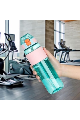 Tkk 700 Ml Yeşil Silikon Pipet Ağızlık Okul Spor Ve Kamp Için Tritan Matara - Çocuk Yetişkin