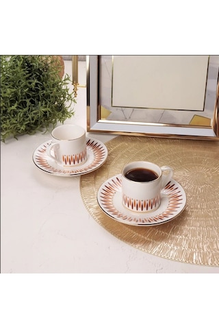 Porser Palm 4 Parça Kahve Fincan Takımı