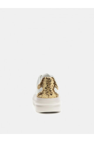 Guess Elbina10 Kadın Beyaz Altın Deri Sneaker Flfe10ele12-whıgo Beyaz Altın