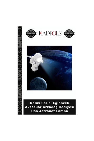 Delux Serisi Eğlenceli Aksesuar Arkadaş Hediyesi Usb Astronot Lamba