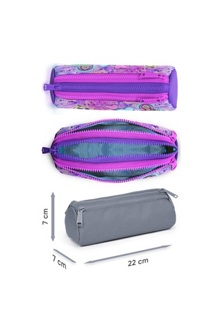 Coral High Pembe Mor Fashion Girl Işıklı Tekerlekli Çekçek Çanta Ve Kalemlik Seti - Kız Çocuk