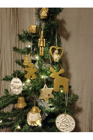 12'li Gold Luxery Yılbaşı Süsü Seti -