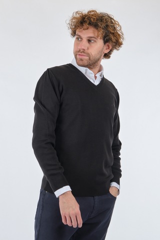 De Blasıo V Yaka Uzun Kollu Siyah Erkek Kazak 222340020 Siyah