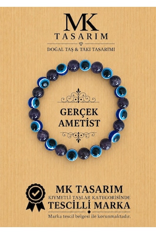 Gerçek Ametist Taşı Mkt.1.101.50- Taşların Kendi Rengidir-rahatlatıcı, Dinginlik, Enerji Bilekliği Çok Renkli