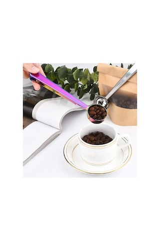 Mcg Mandallı Kahve Ölçü Kaşığı Renkli Çok Fonksiyonlu Paslanmaz Çelik Kaşık Renkli