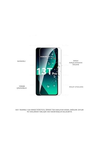Xiaomi Mi 13t Pro Uyumlu Pastel Renk Telefon Kılıfı Temperli Cam Ekran Ve Kamera Koruyucu
