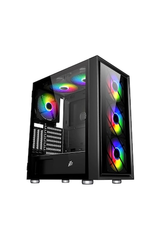 1st Player Ar7-g Siyah 750w 80+ Sılver Atx 3.1 Argb 4x12cm Fan Temperli Cam Usb 3.0 Atx Kasa