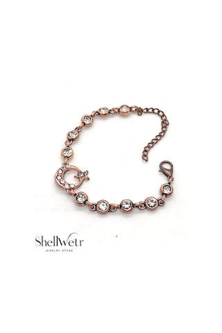 Tolu Ay Yıldız Bakır Bileklik Sevgililer Günü , Annenize Verilecek En Güzel Hediye Bronz