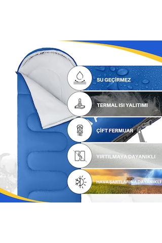 Kingcamp Oasis 250 Ultralight Uyku Tulumu Blue Sol F. Mavi