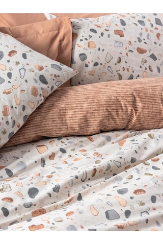 Cotton Box Minimal Tek Kişilik Nevresim Takımı Oniks Karamel