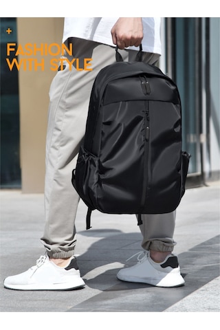 Neevoyu Erkek İş Laptop Çantası Büyük Kapasiteli Usb Şarjlı Katmanlı Depolama Tekerlekli Çanta Siyah Siyah