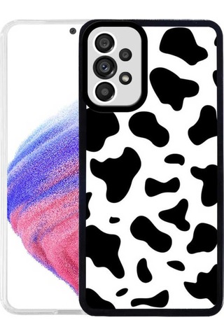 Galaxy Uyumlu A53 5g Kılıf Zore M-fit Desenli Kapak Cow No1