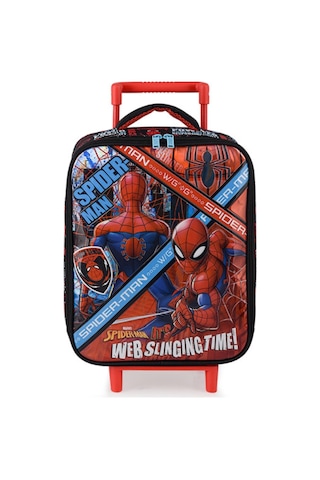 Spıderman Çekçekli Anaokulu Çantası Box Web,beslenme Çantası,kalem Kutu Ve Beslenme Kabı Çok Renkli