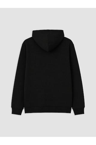 Lcwaıkıkı Classic Siyah Kapüşonlu Erkek Fermuarlı Sweatshirt