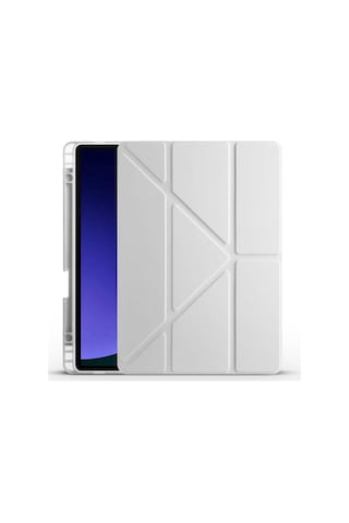 Galaxy Tab S10 Fe Kılıf Zore Tri Folding Kalem Bölmeli Standlı Kılıf Kapaklı Kılıf