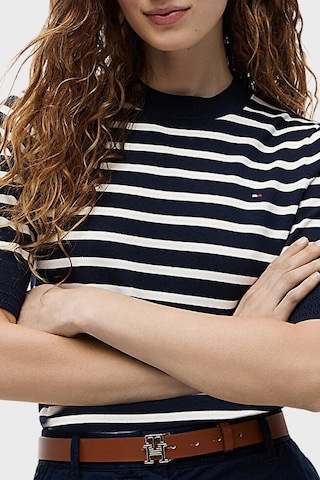 Tommy Hilfiger Pamuklu Kısa Kollu Kazak Kadın Kazak Ww0ww49705 0a5 Mavi-beyaz
