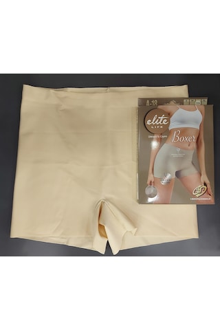 Elite Life A-18 Kadın Dikişsiz Lazer Kesim Boxer 3 Adet Ten