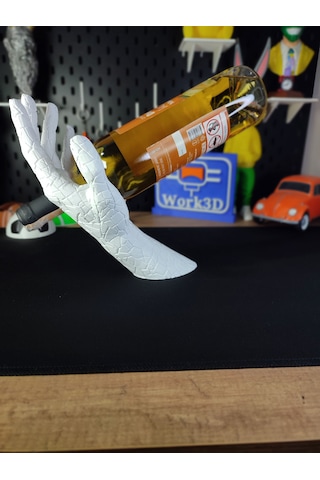 El Tasarımlı Şarap Şişesi Standı 3d Baskı Dekoratif İçki Tutucu
