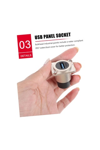 4 Pcs Usb Panel Soketi Usb Kuplör Veri Aktarımı İçin Usb Konektörü C Usb Kablosu