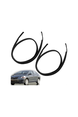 Padalink Toyota Yaris Sedan 2007-2011 Siyah Lastik Tavan Kenar Şeritleri Sol+sağ - Su Ve Toz Engelleme, Dayanıklı Montaj Seti 75551-52160/75552-52140