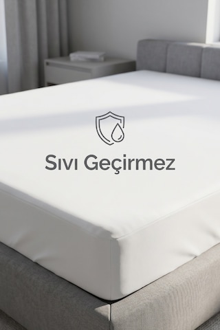Cennet Yatak Cottonsafe Tek Kişilik Sıvı Geçirmez Alez Full Kenar Lastikli Pamuk Yüzey Terletmez Beyaz