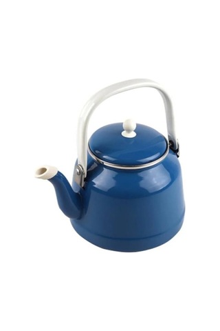 Alev Vintage Demlik - Emaye Kettle, Çaydanlık - 1.5 Litre - Lacivert