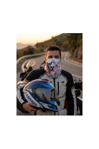 Caspiano Unisex Motosiklet Maskesi Bandana Outdoor Boyunluk-buff Çok Renkli