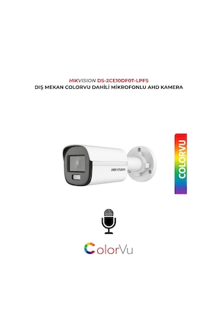 Colorvu Mikrofonlu Güvenlik Kamerası Ds-2ce10df0t-lpfs