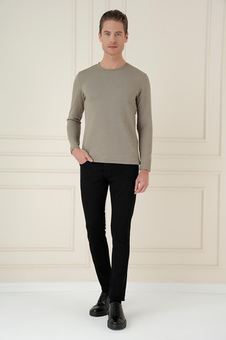 Efor Ts 889 Slim Fit Gri Spor T-shirt Gri