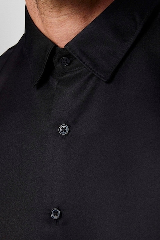 Tudors 2'li Paket Siyah-beyaz Slim Fit Kolay Ütü Teri Emen Nefes Alan Doku Dört Mevsim Erkek Gömlek-33002 Siyah - Beyaz